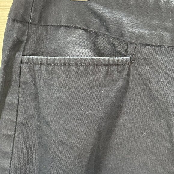 Talbots Signature Pants Womens 4 Chino Navy Blue Cotton Stretch Flat Front Crop - Picture 4 of 11